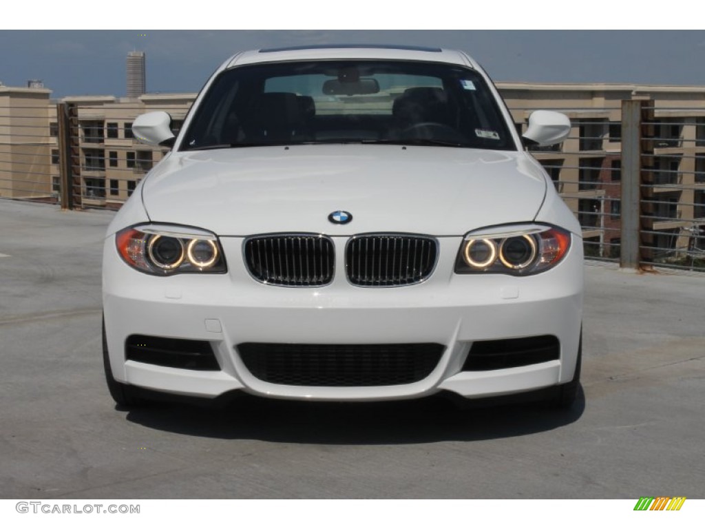 2013 1 Series 135i Coupe - Alpine White / Black photo #2