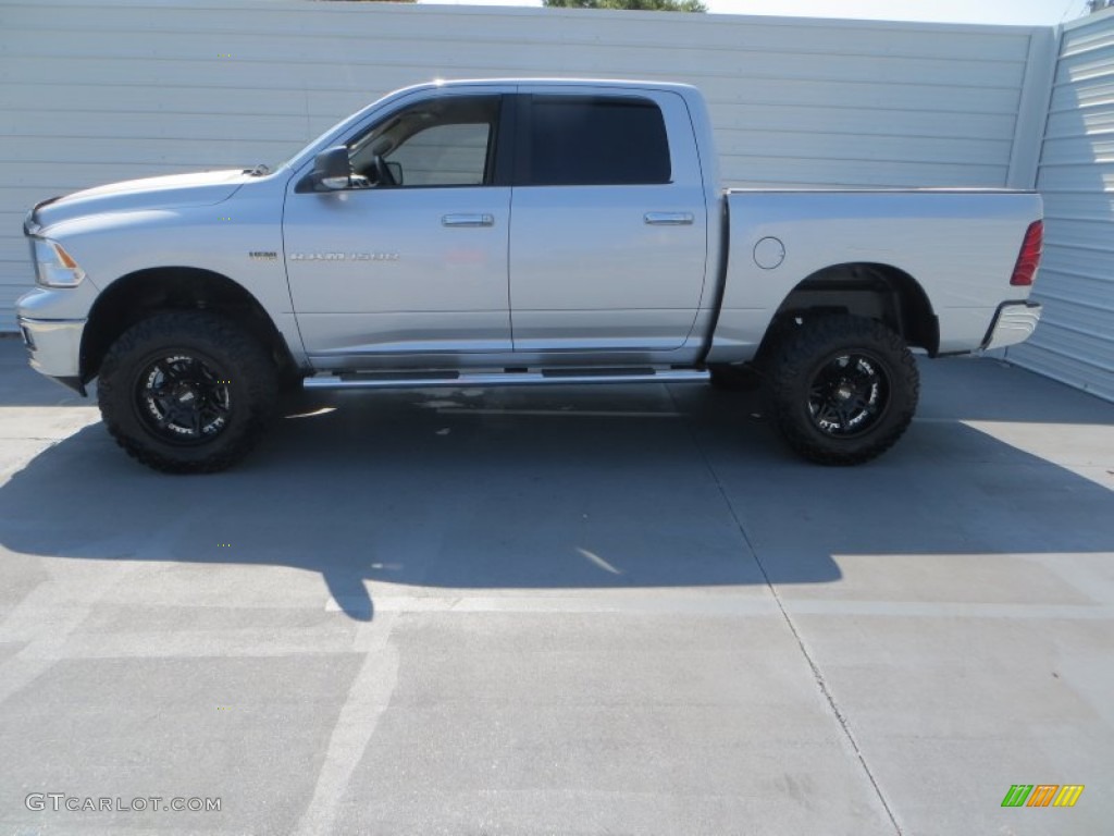 2012 Ram 1500 Lone Star Crew Cab 4x4 - Bright Silver Metallic / Dark Slate Gray/Medium Graystone photo #6