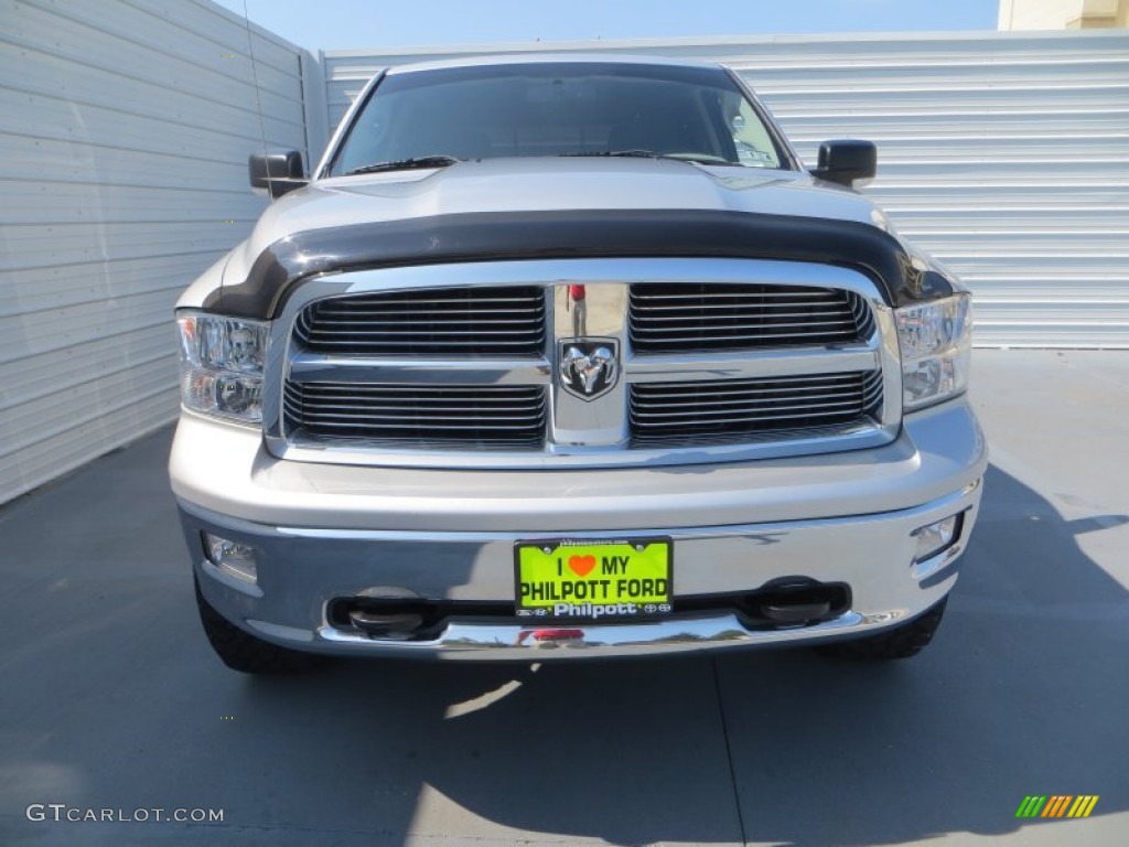 2012 Ram 1500 Lone Star Crew Cab 4x4 - Bright Silver Metallic / Dark Slate Gray/Medium Graystone photo #8