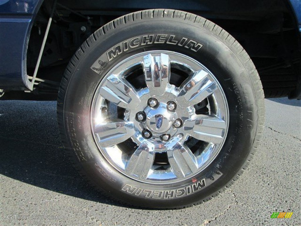 2010 F150 XLT SuperCrew - Dark Blue Pearl Metallic / Medium Stone photo #4