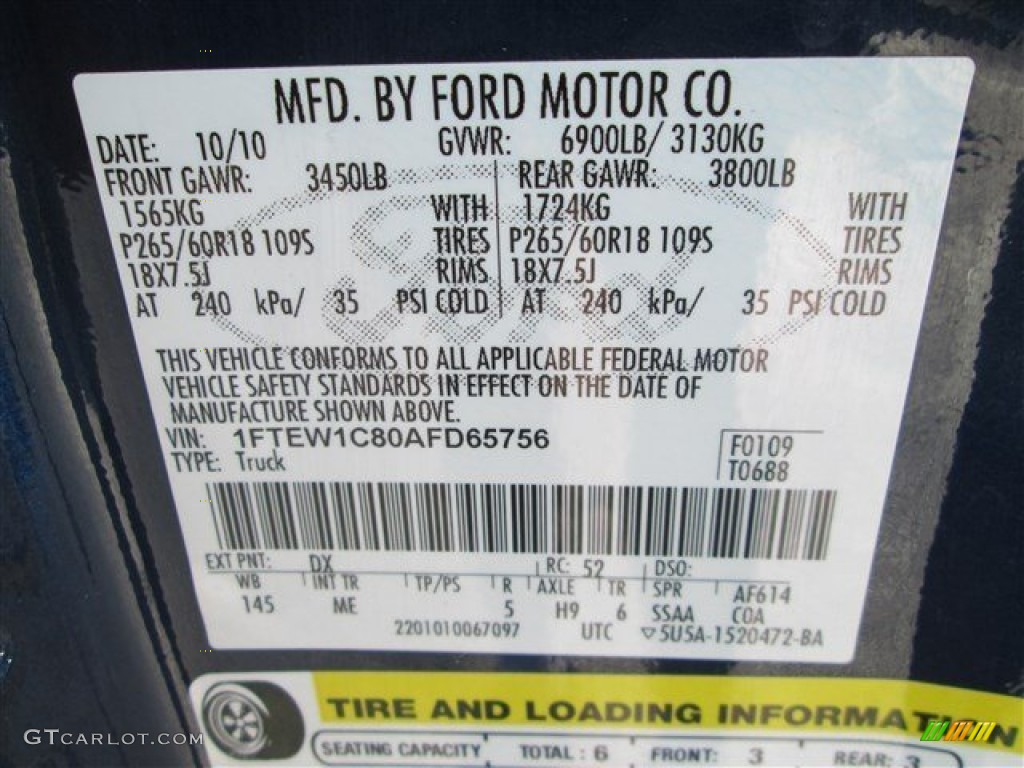 2010 F150 XLT SuperCrew - Dark Blue Pearl Metallic / Medium Stone photo #10