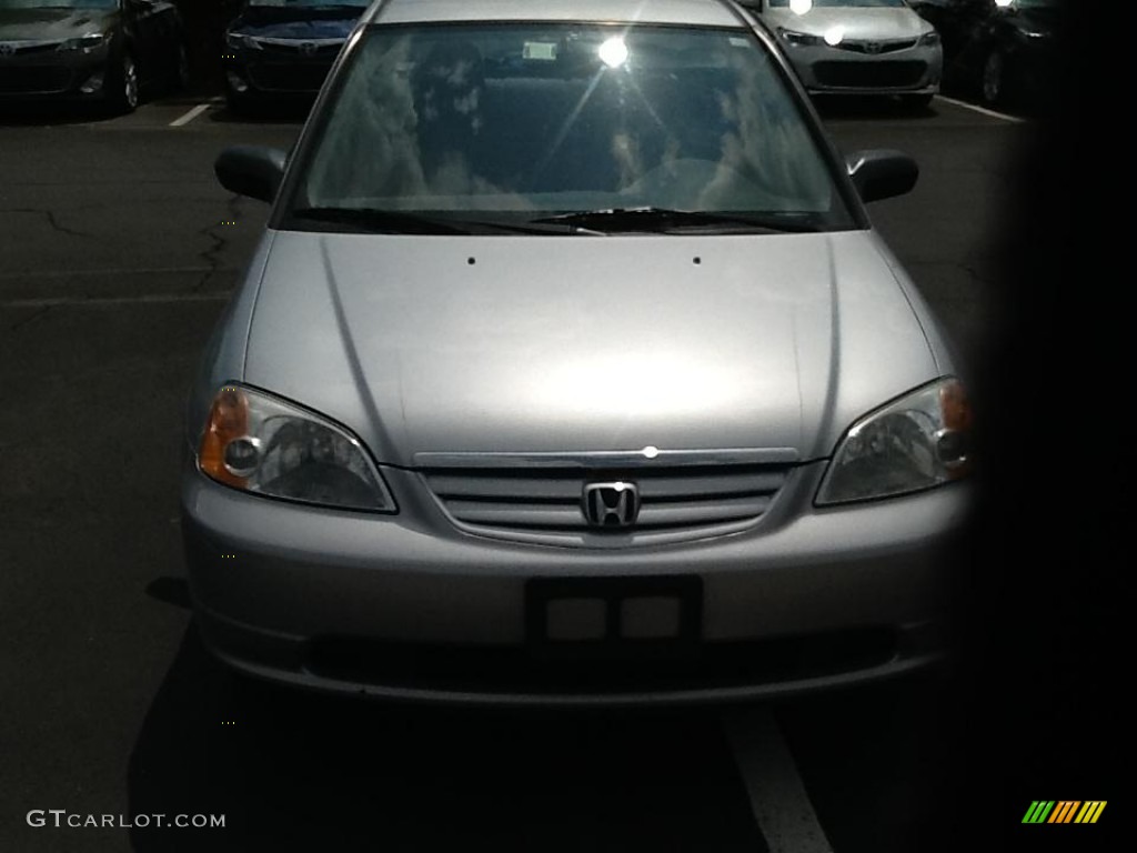 2003 Civic LX Sedan - Satin Silver Metallic / Gray photo #2