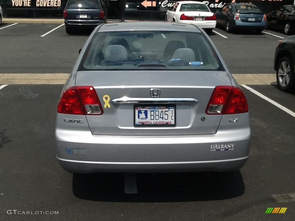 2003 Civic LX Sedan - Satin Silver Metallic / Gray photo #3