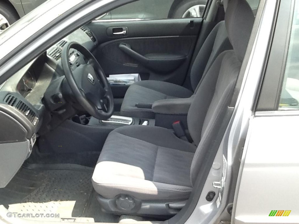 2003 Civic LX Sedan - Satin Silver Metallic / Gray photo #5