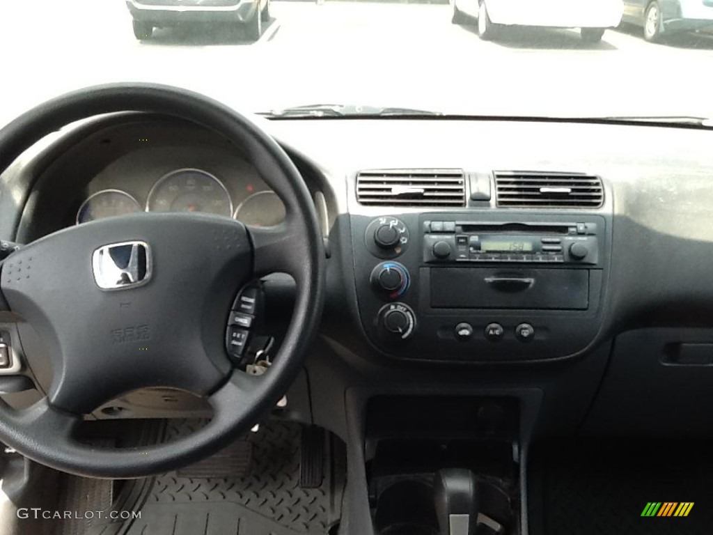 2003 Civic LX Sedan - Satin Silver Metallic / Gray photo #7