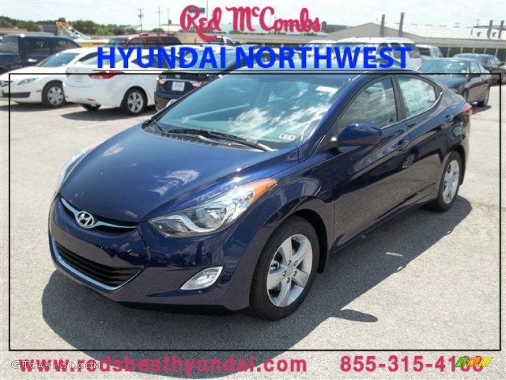 2013 Elantra GLS - Indigo Night / Beige photo #1