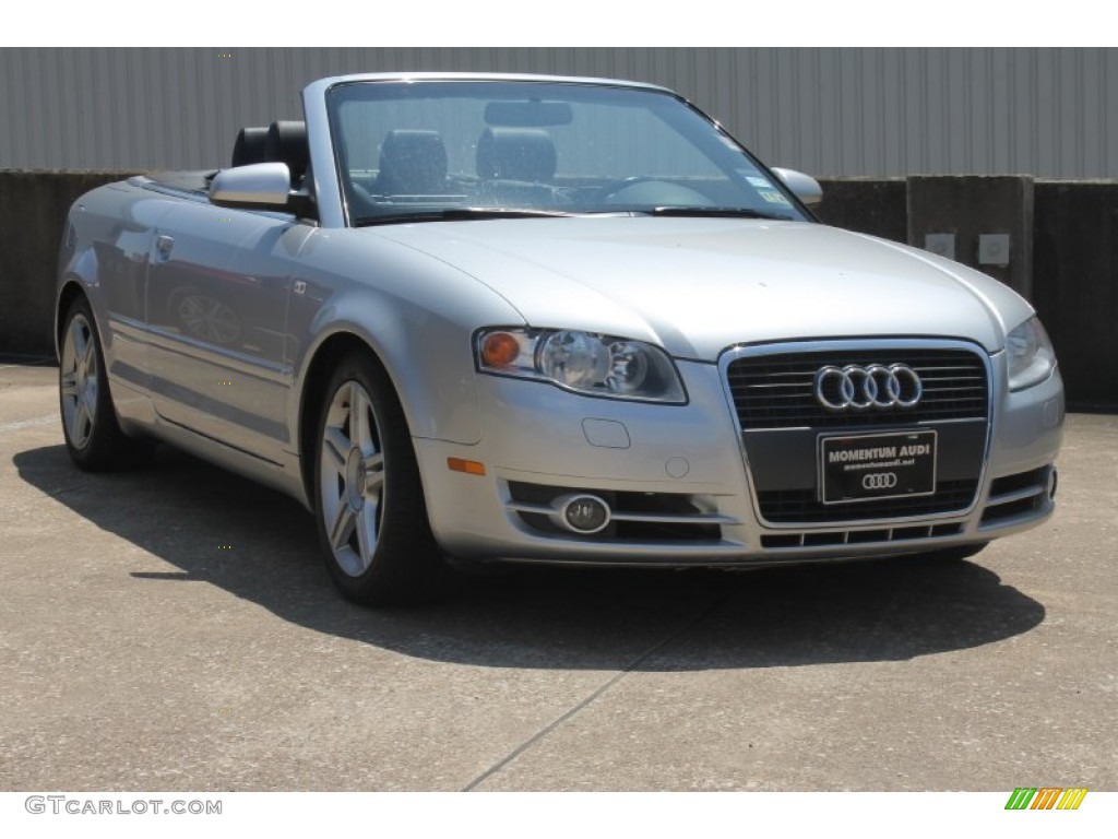 2008 A4 2.0T Cabriolet - Light Silver Metallic / Black photo #1