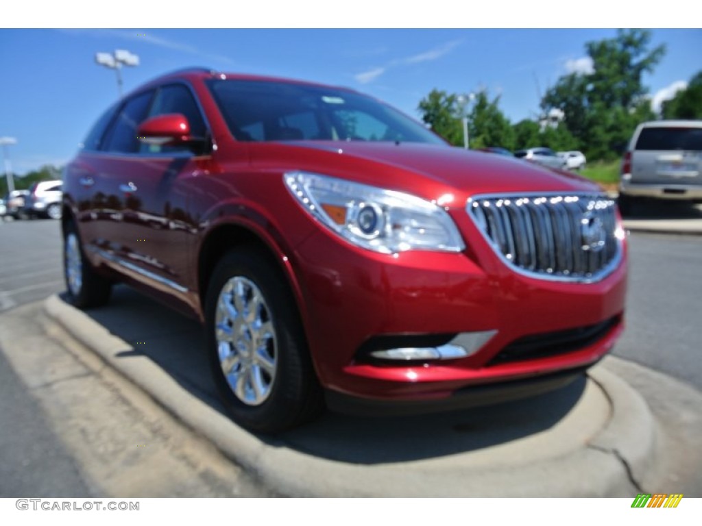 2014 Enclave Leather - Crystal Red Tintcoat / Cocaccino photo #1