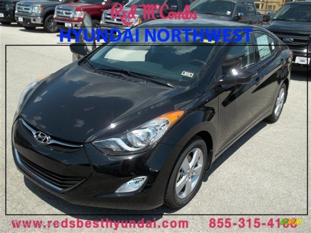 2013 Elantra GLS - Black / Gray photo #1