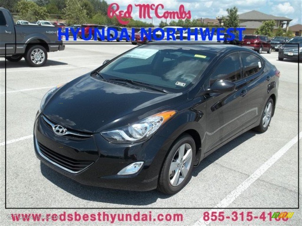 2013 Elantra GLS - Black / Beige photo #1
