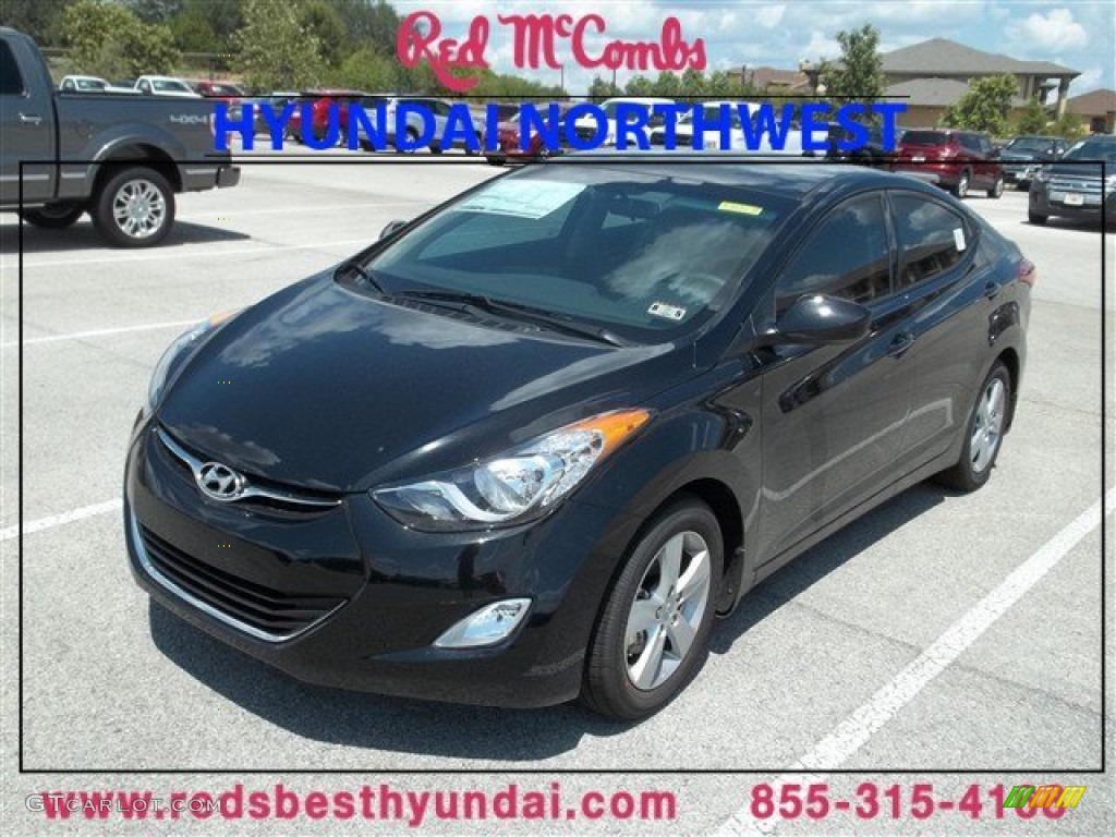 2013 Elantra GLS - Black / Beige photo #1