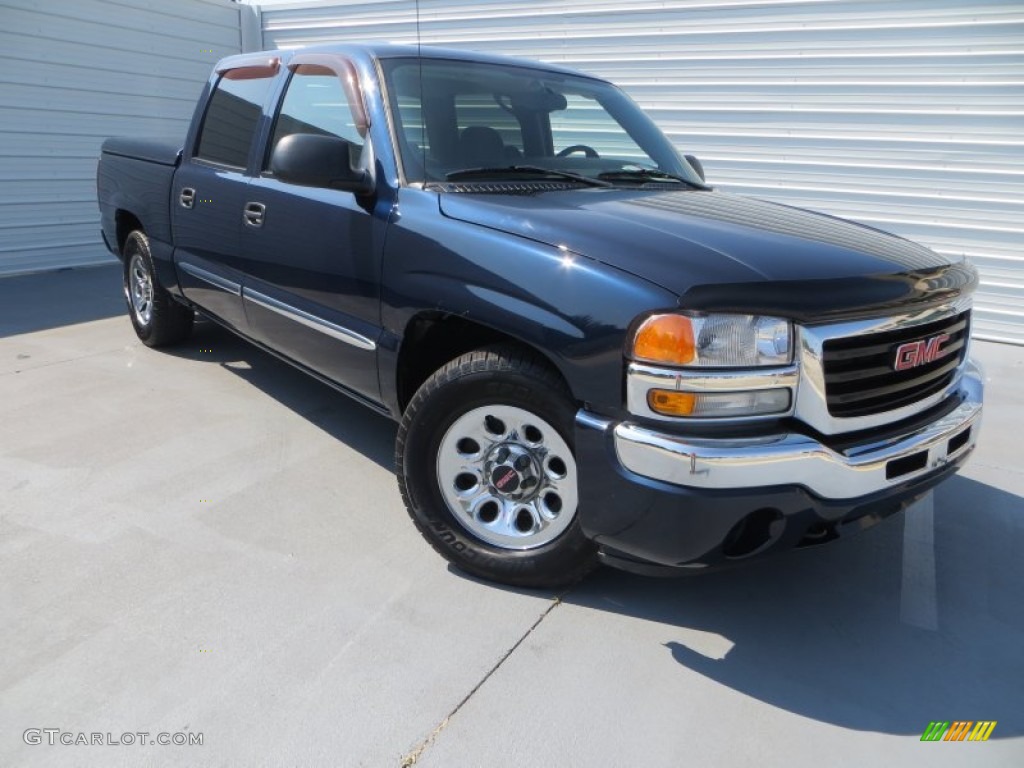2006 Sierra 1500 SL Crew Cab - Deep Blue Metallic / Dark Pewter photo #1