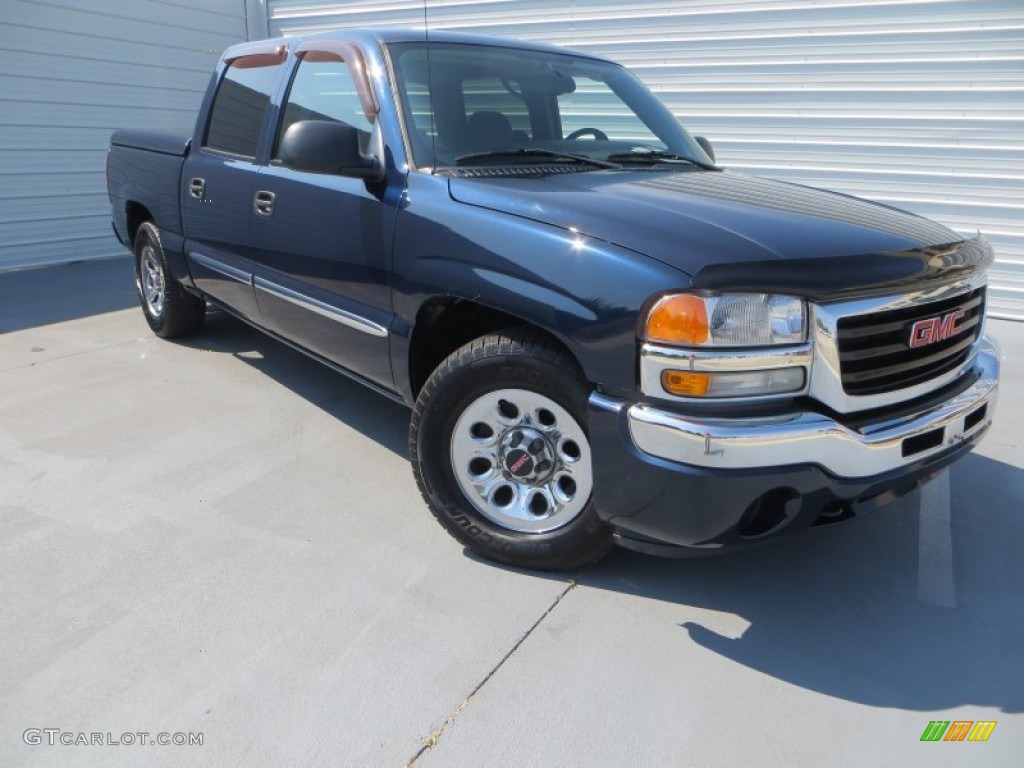 2006 Sierra 1500 SL Crew Cab - Deep Blue Metallic / Dark Pewter photo #2