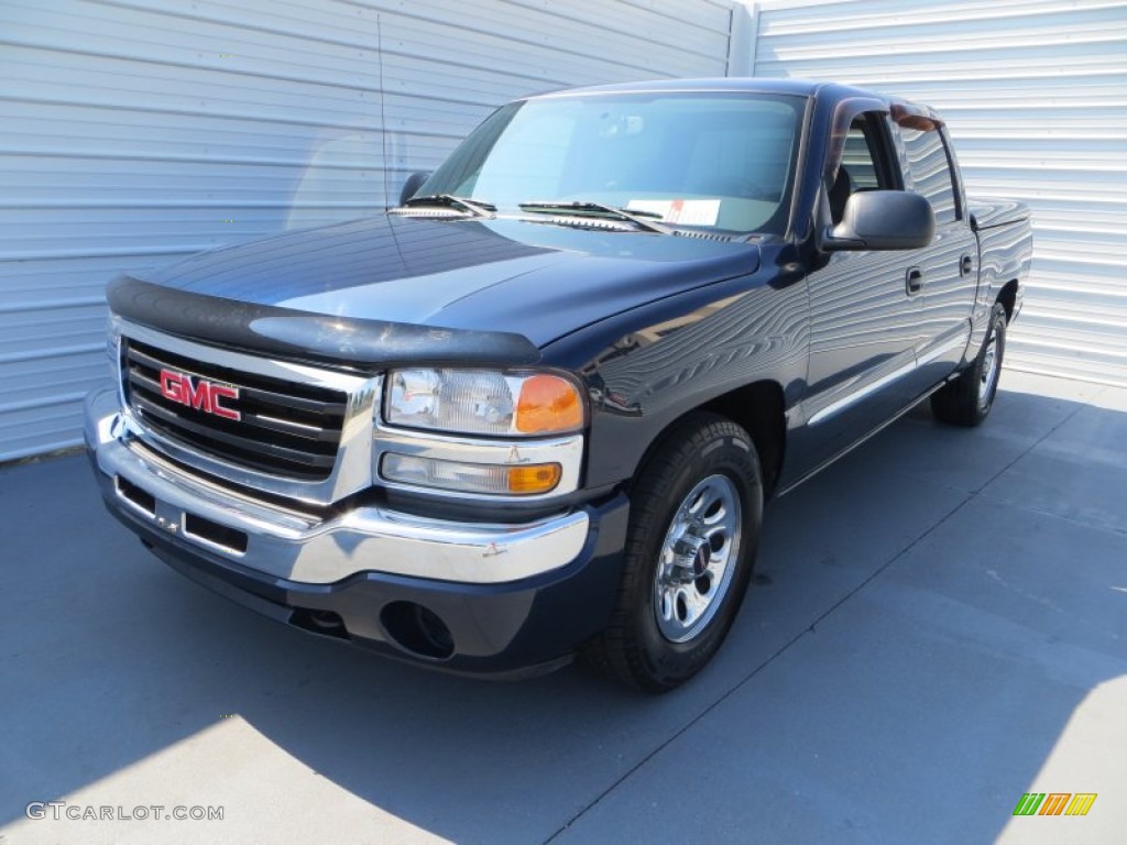 2006 Sierra 1500 SL Crew Cab - Deep Blue Metallic / Dark Pewter photo #7