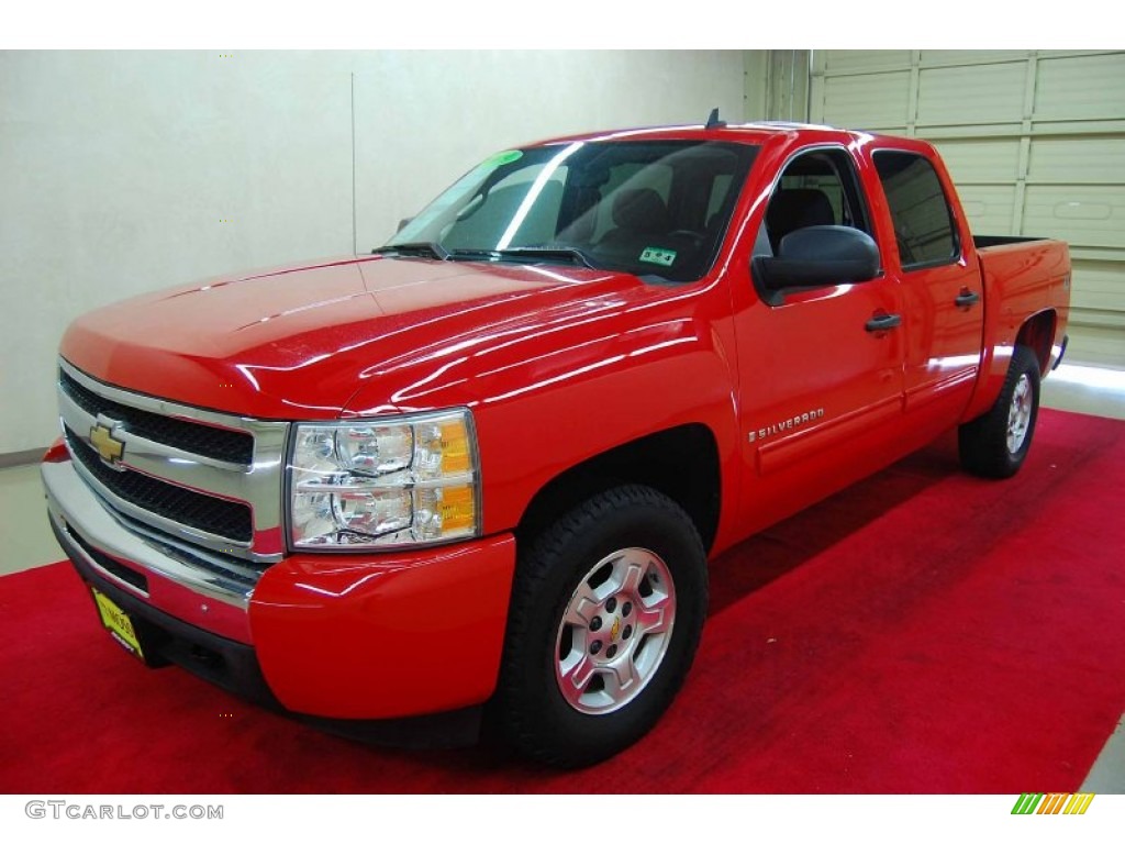 2009 Silverado 1500 LT Crew Cab 4x4 - Victory Red / Ebony photo #3