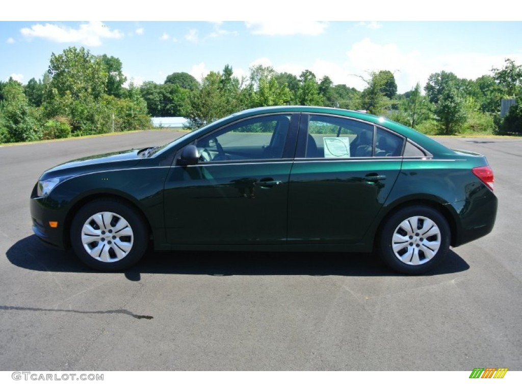 2014 Cruze LS - Rainforest Green Metallic / Jet Black/Medium Titanium photo #3
