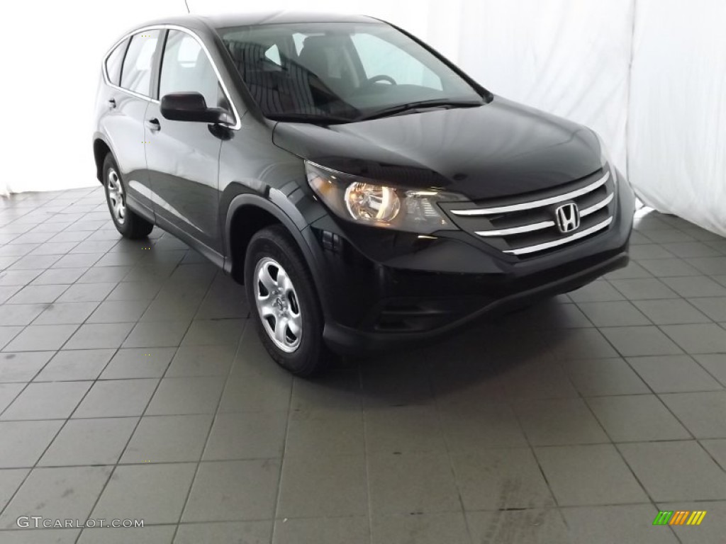 2014 CR-V LX - Crystal Black Pearl / Black photo #1