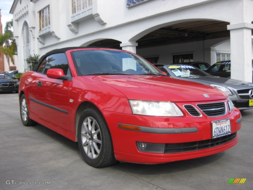 2004 9-3 Arc Convertible - Laser Red / Slate Gray photo #1