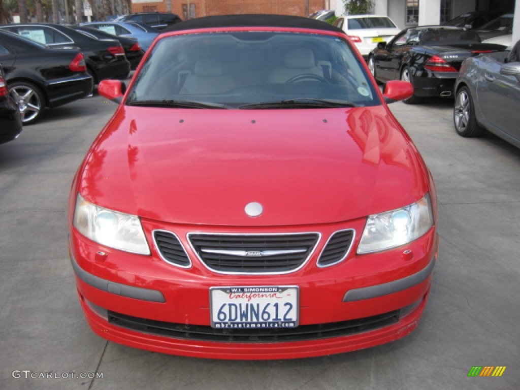 2004 9-3 Arc Convertible - Laser Red / Slate Gray photo #6