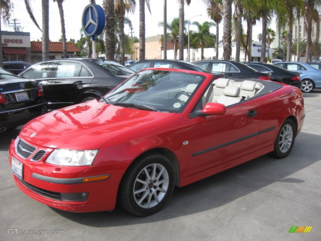 2004 9-3 Arc Convertible - Laser Red / Slate Gray photo #22