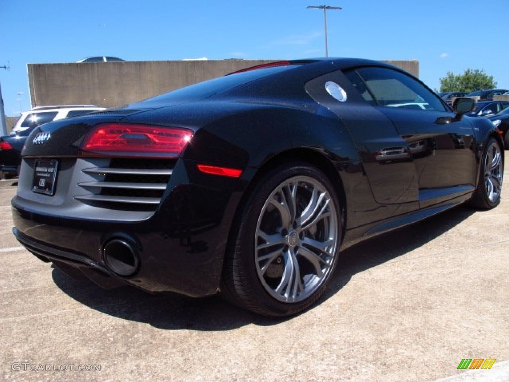 2014 R8 Coupe V10 Plus - Phantom Black Pearl / Black photo #2