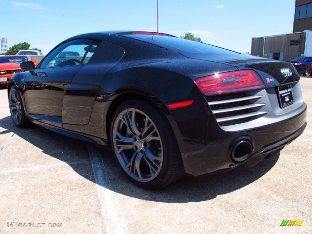 2014 R8 Coupe V10 Plus - Phantom Black Pearl / Black photo #4