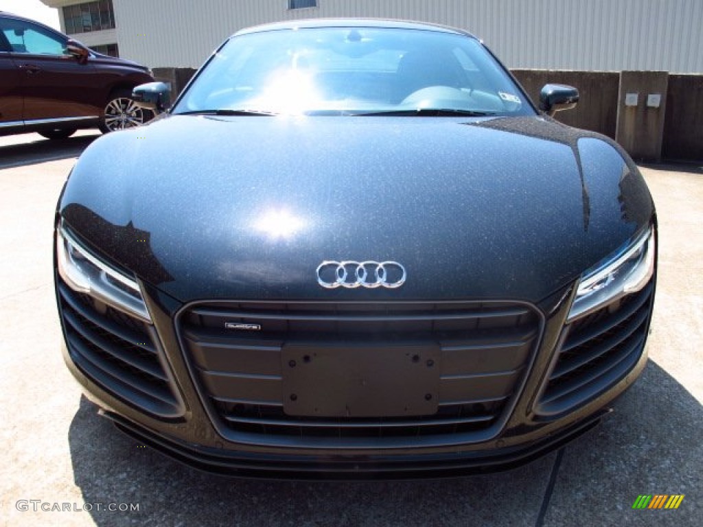 2014 R8 Coupe V10 Plus - Phantom Black Pearl / Black photo #6
