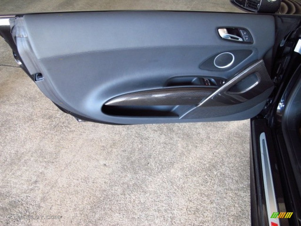 2014 R8 Coupe V10 Plus - Phantom Black Pearl / Black photo #8