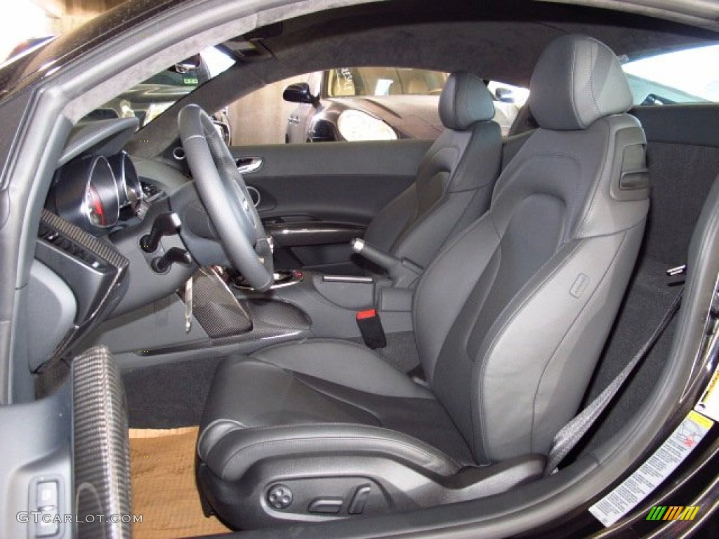 Black Interior 2014 Audi R8 Coupe V10 Plus Photo #85293471