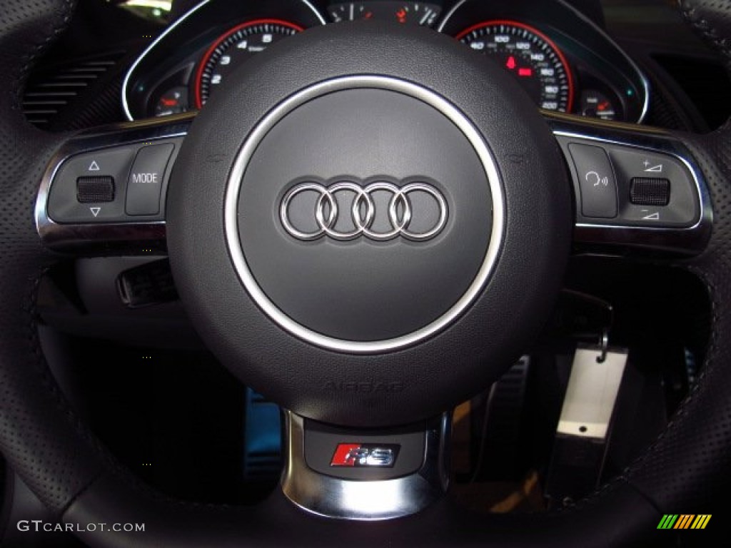 2014 R8 Coupe V10 Plus - Phantom Black Pearl / Black photo #17