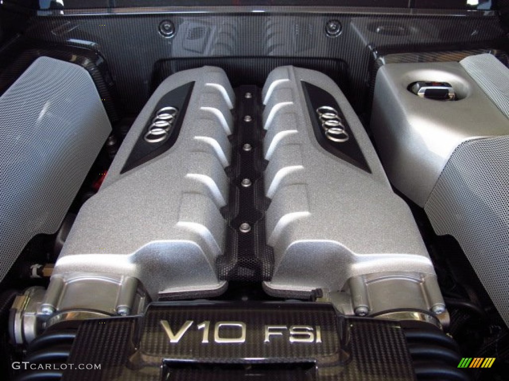 2014 R8 Coupe V10 Plus - Phantom Black Pearl / Black photo #27