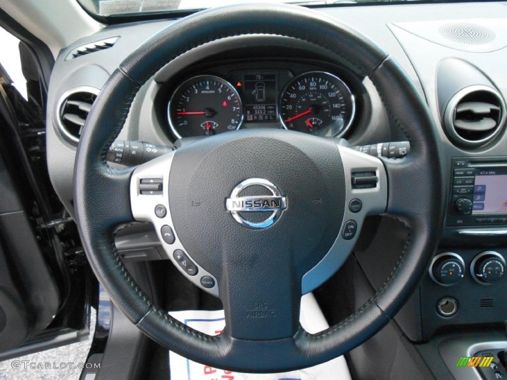 2011 Rogue SL AWD - Wicked Black / Black photo #24