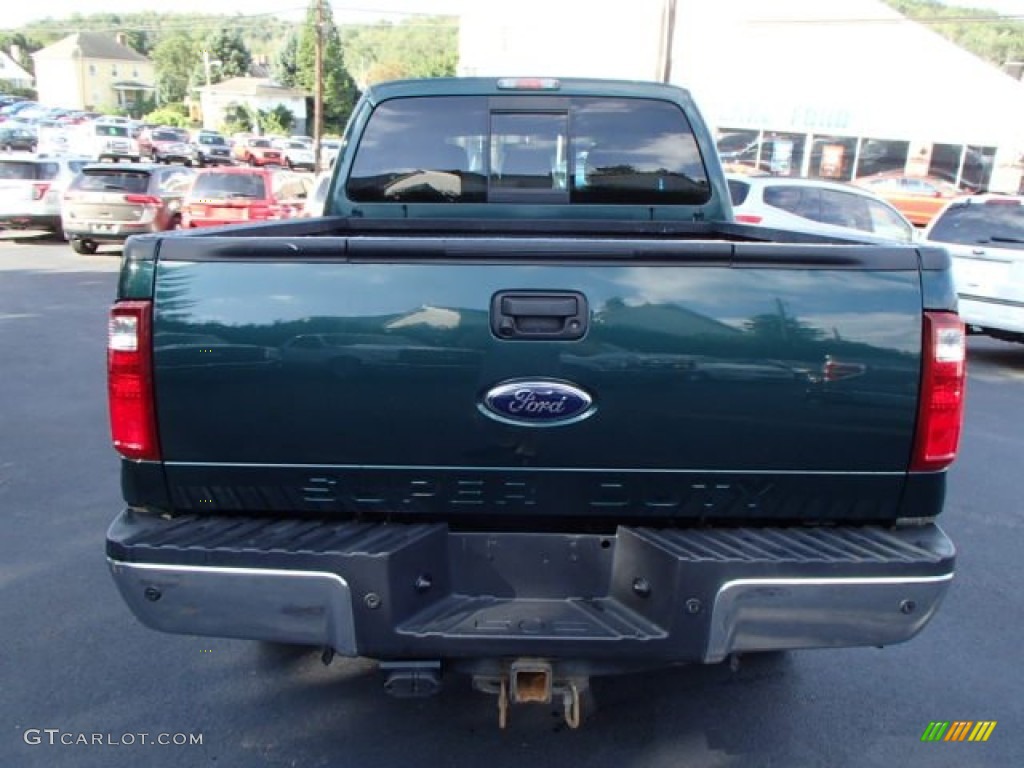 2011 F350 Super Duty Lariat Crew Cab 4x4 - Forest Green Metallic / Adobe photo #5