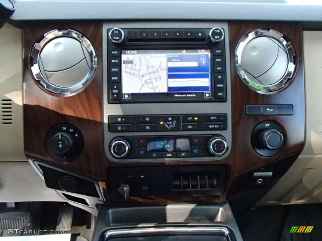 2011 F350 Super Duty Lariat Crew Cab 4x4 - Forest Green Metallic / Adobe photo #11