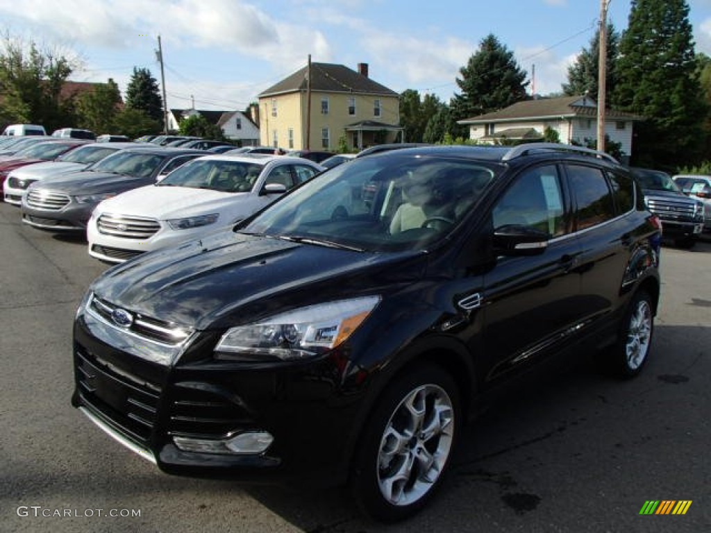 2014 Escape Titanium 2.0L EcoBoost 4WD - Tuxedo Black / Medium Light Stone photo #1