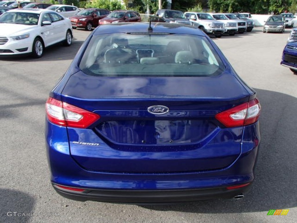 2014 Fusion S - Deep Impact Blue / Earth Gray photo #6