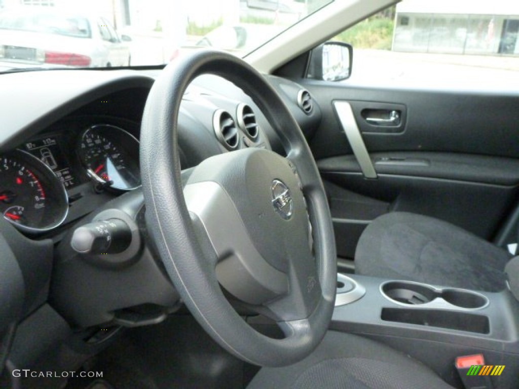 2011 Rogue S AWD - Gotham Gray Metallic / Black photo #7