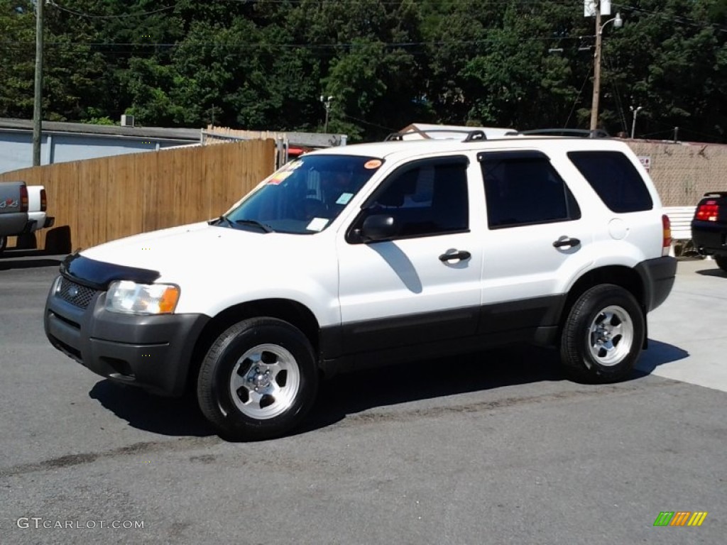 2003 Escape XLS V6 4WD - Oxford White / Medium Dark Pebble photo #8