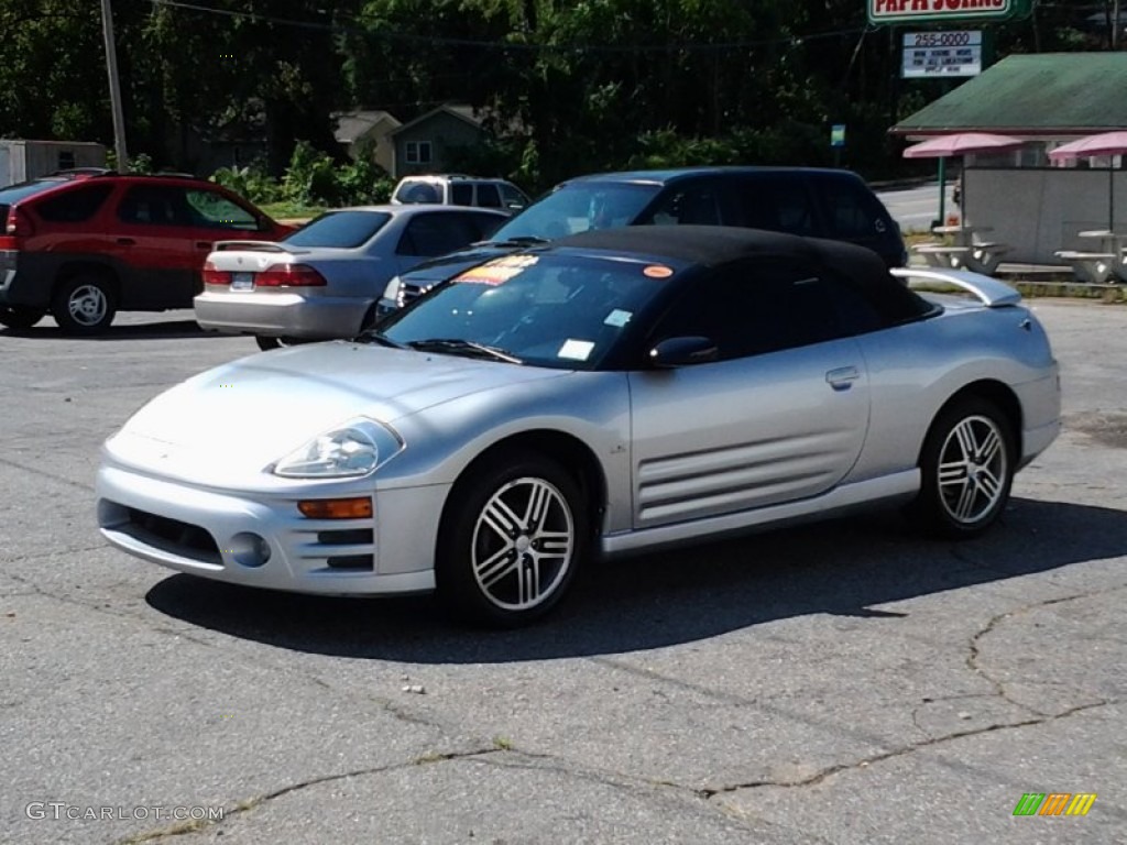 2003 Eclipse Spyder GTS - Sterling Silver Metallic / Midnight photo #8