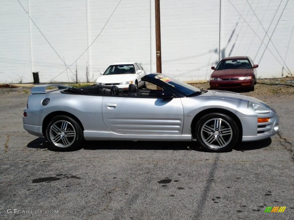 2003 Eclipse Spyder GTS - Sterling Silver Metallic / Midnight photo #12