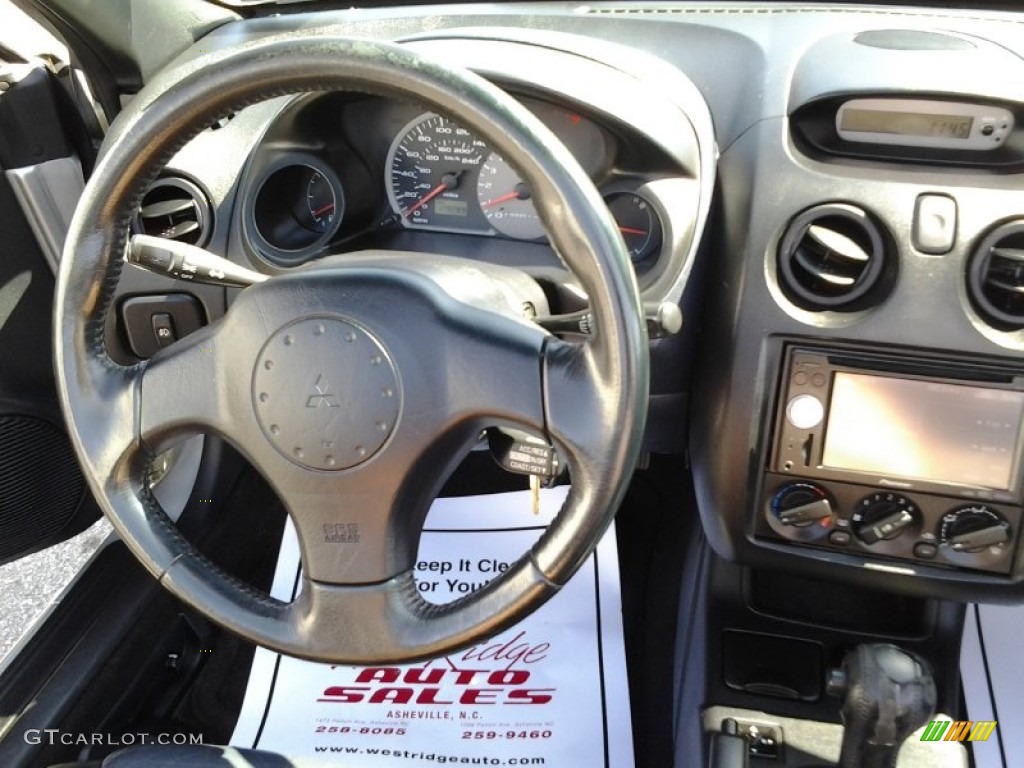 2003 Eclipse Spyder GTS - Sterling Silver Metallic / Midnight photo #16