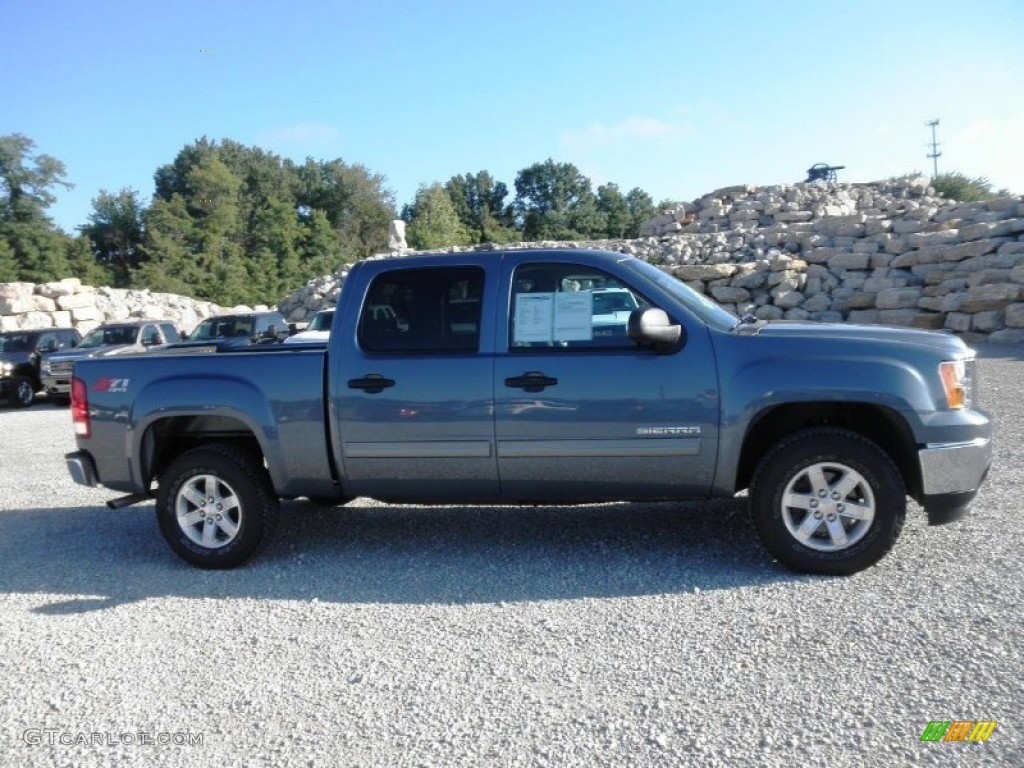 2013 Sierra 1500 SLE Crew Cab 4x4 - Stealth Gray Metallic / Ebony photo #1