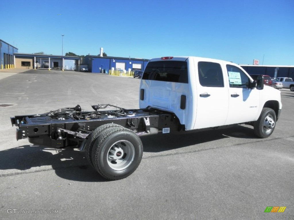 Summit White 2014 GMC Sierra 3500HD Crew Cab Dually Chassis Exterior Photo #85303685