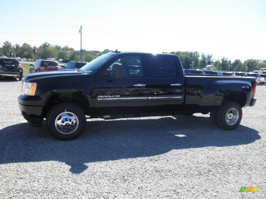 Onyx Black 2014 GMC Sierra 3500HD Denali Crew Cab 4x4 Dually Exterior Photo #85304267