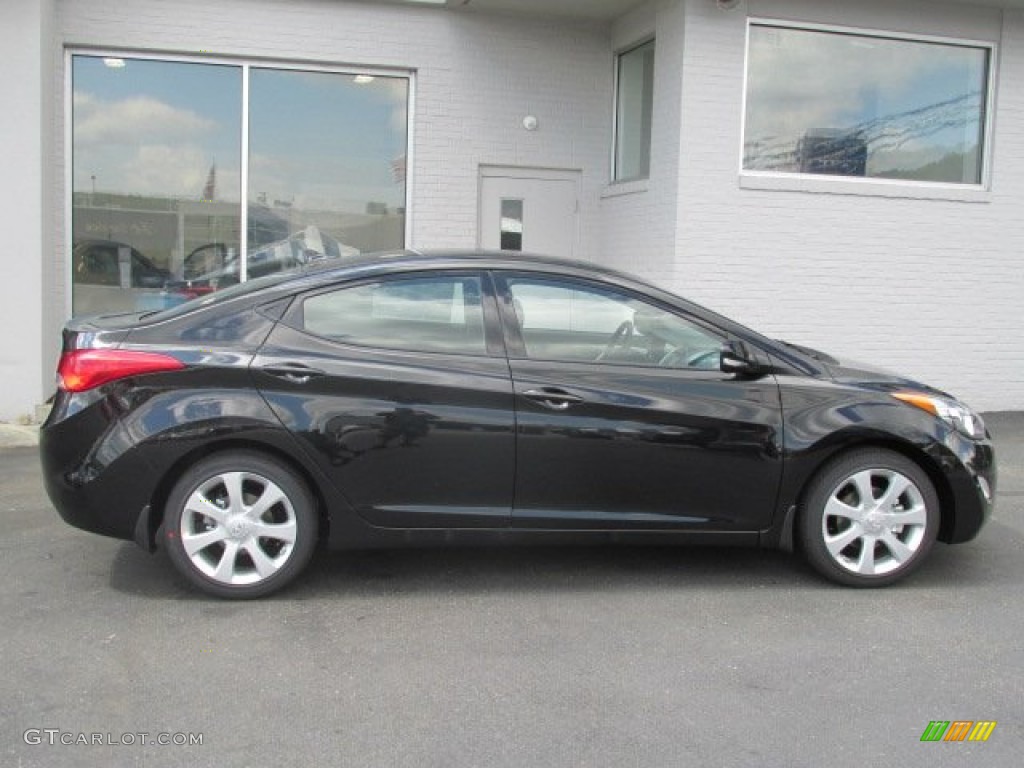 2013 Elantra Limited - Black / Black photo #2