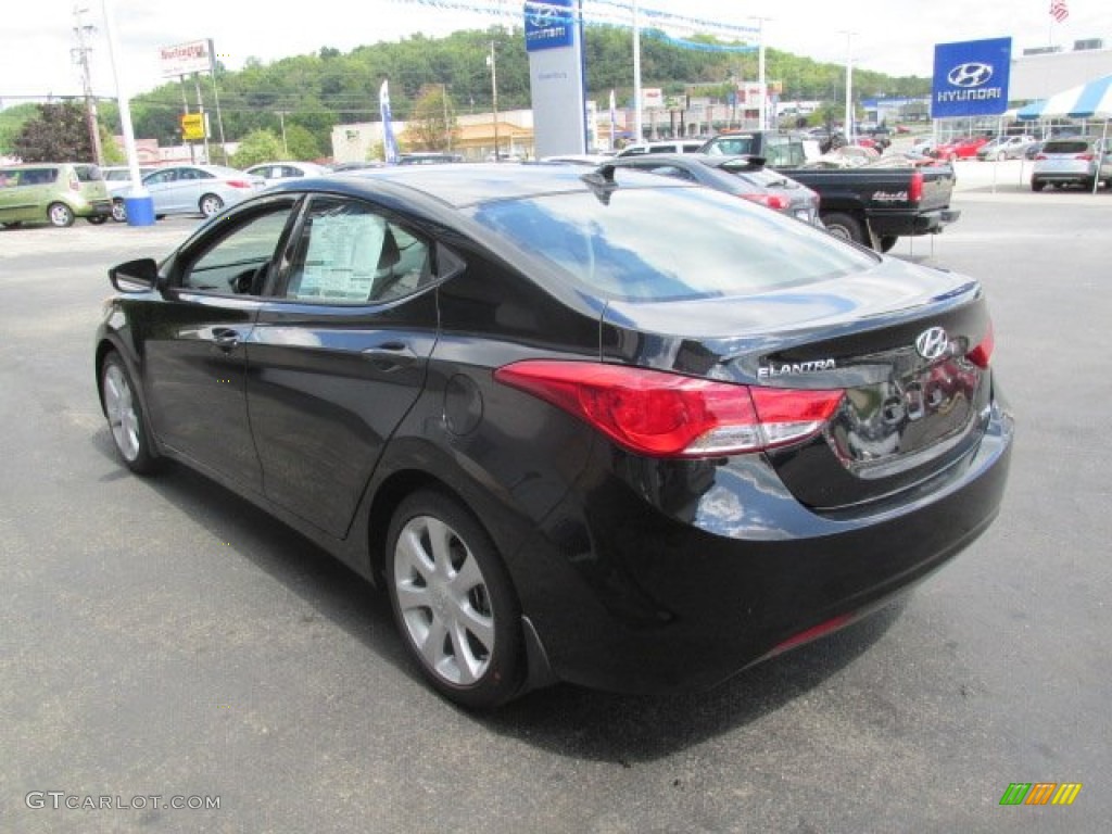 2013 Elantra Limited - Black / Black photo #6