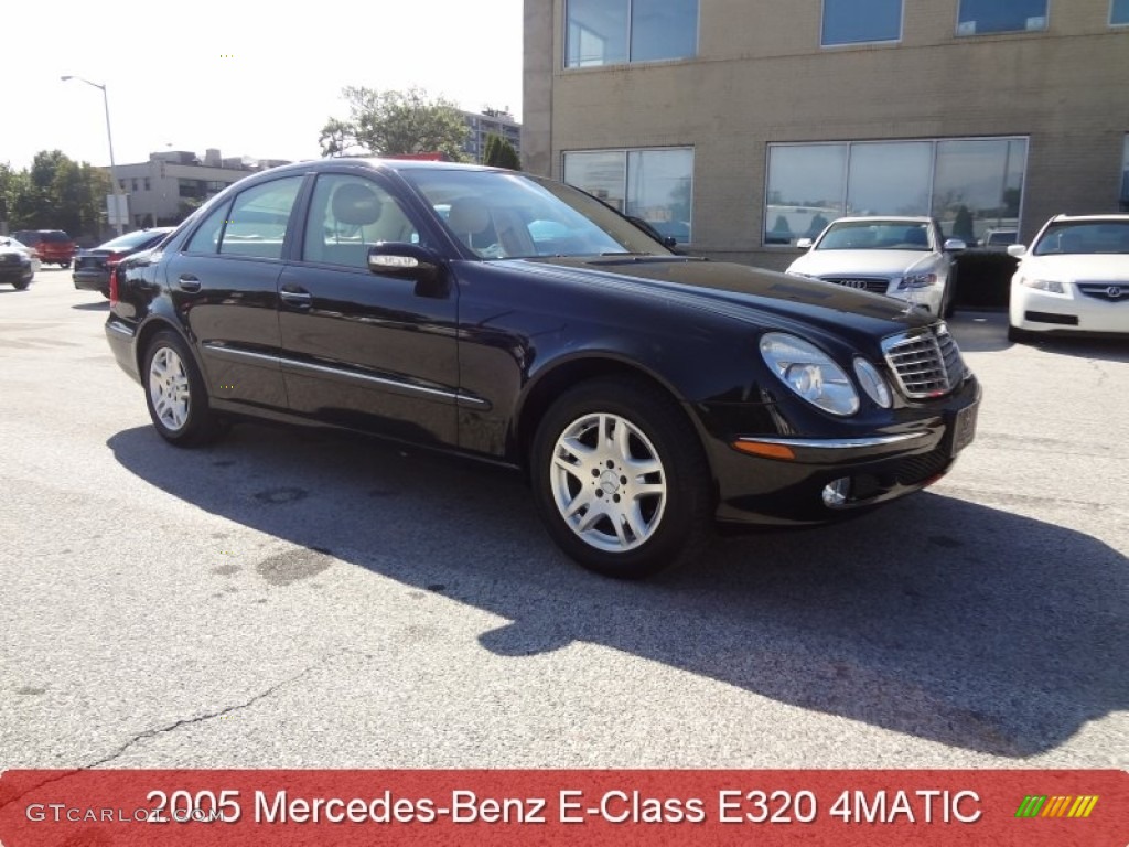 2005 E 320 4Matic Sedan - Black / Stone photo #1