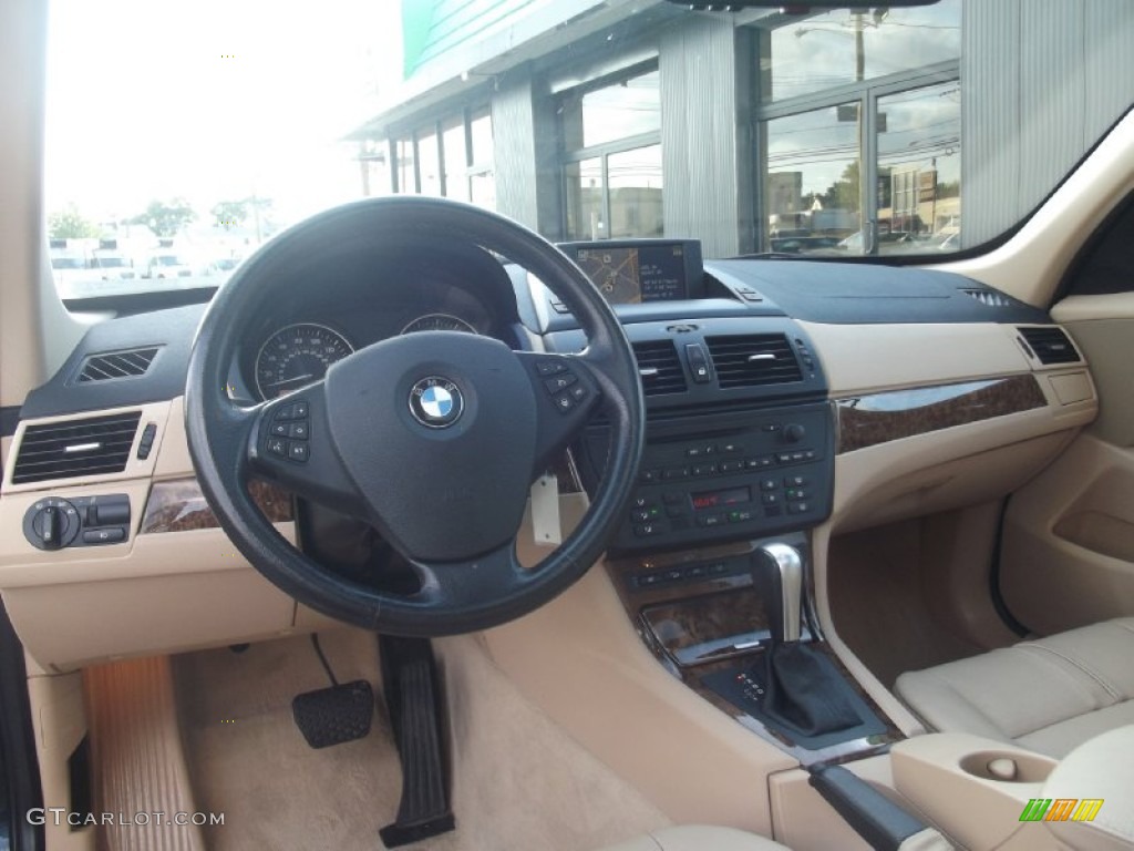 2007 X3 3.0si - Montego Blue Metallic / Sand Beige photo #46