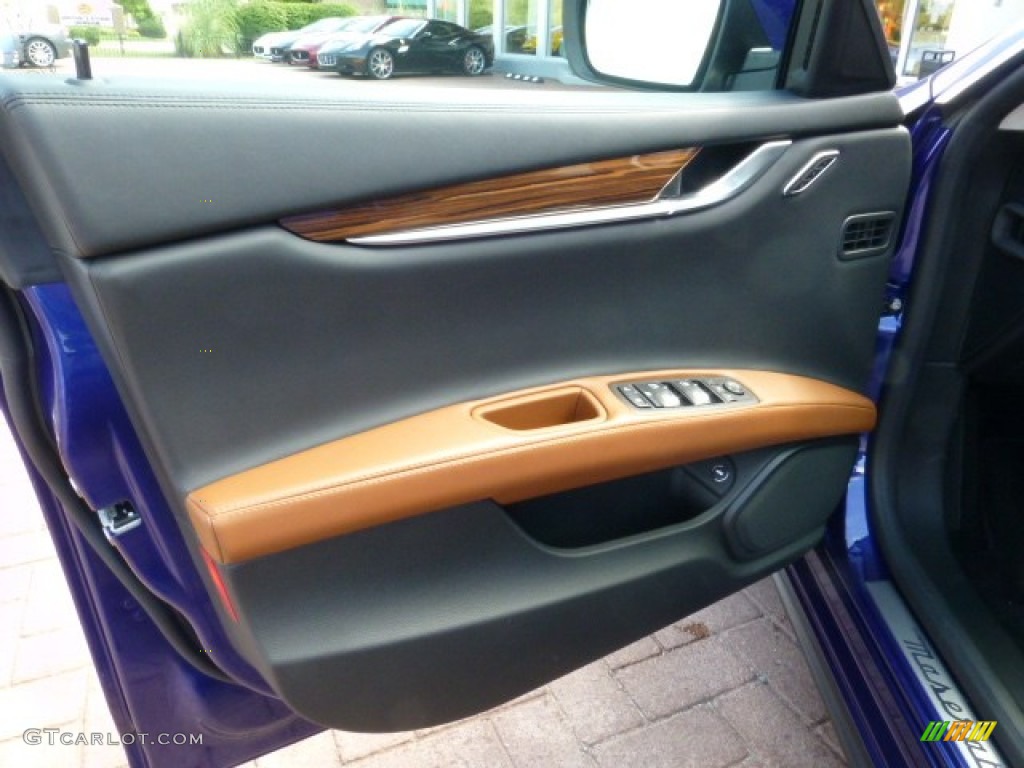 2014 Maserati Ghibli S Q4 Nero/Cuoio Door Panel Photo #85307147