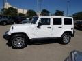 2014 Bright White Jeep Wrangler Unlimited Sahara 4x4  photo #1